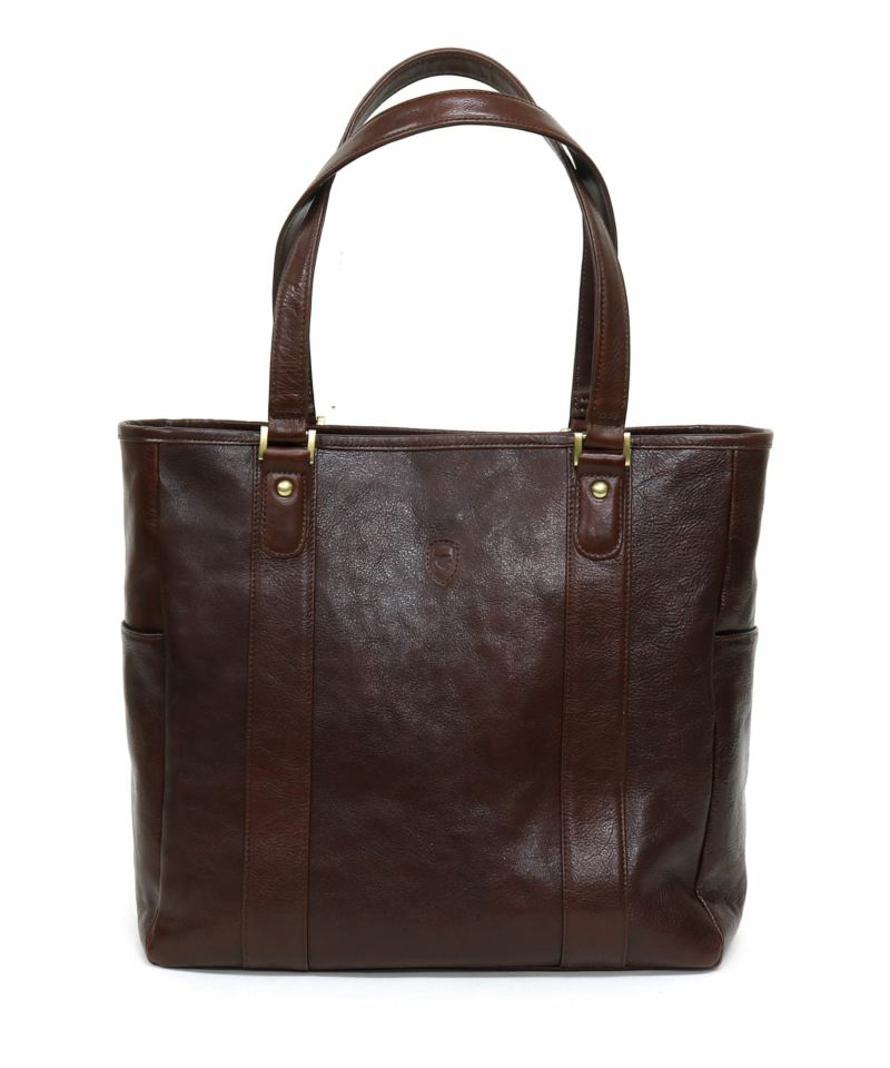 TIBERIO FERRETTI ブラウンレザー編み込みトートバッグ TIBERIO FERRETTI ブラウンレザー編み込みトートバッグ